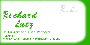 richard lutz business card