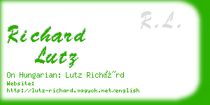 richard lutz business card